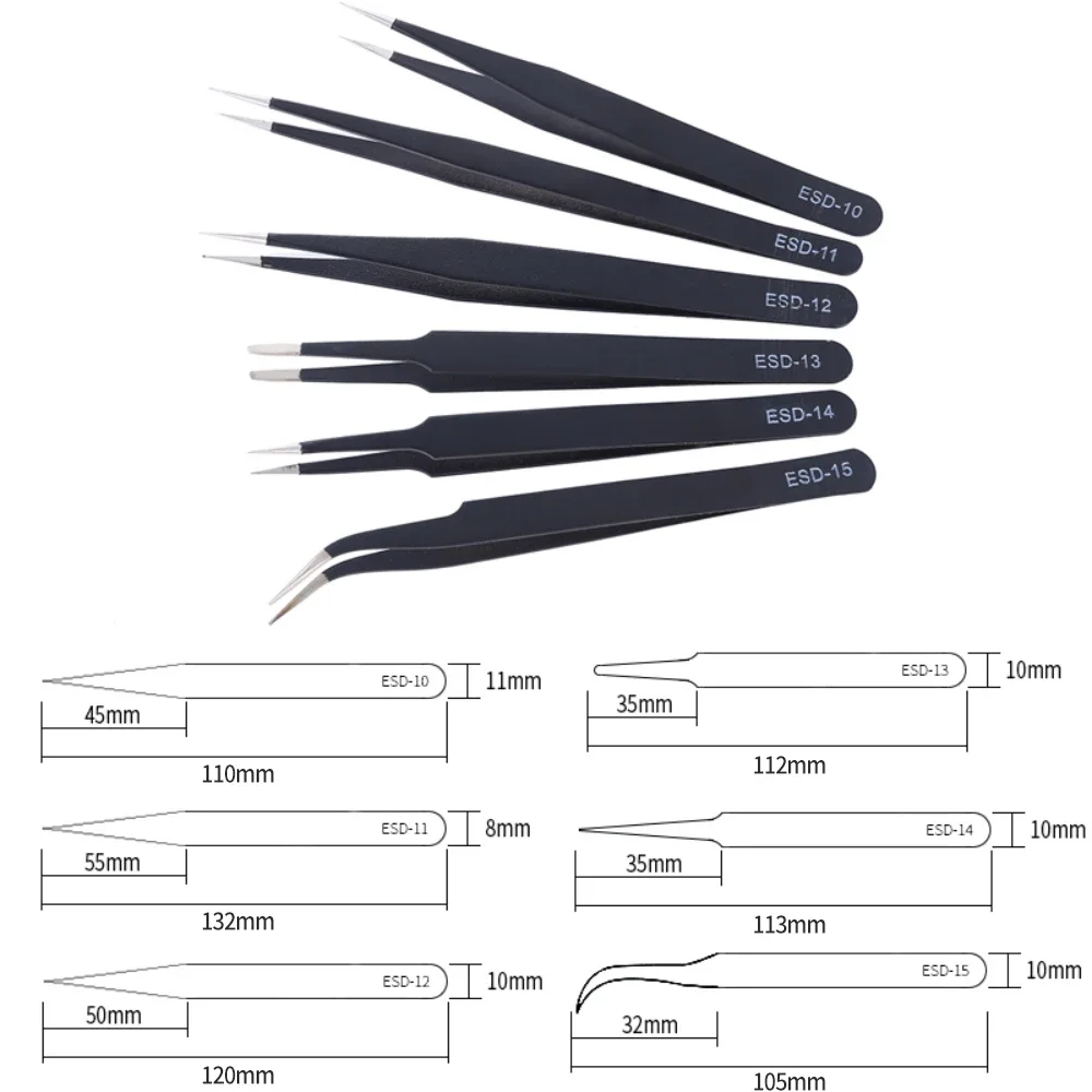6 pz Pinzette di Precisione Se - Electronics Repair Tools recensione e prezzo